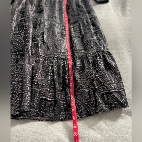 Ba&sh Sophie Tiered Dress. Size XS . Black and metallic silver. - Picture 15 of 15